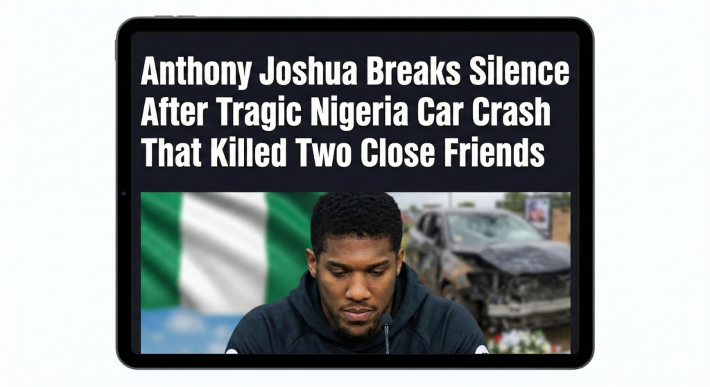 Anthony Joshua Breaks Silence After Tragic Nigeria Car Crash That Killed Two Close Friends